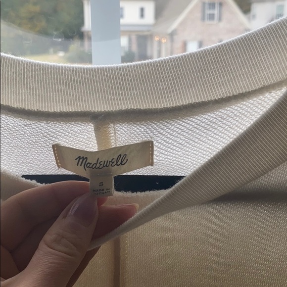 Madewell Cream Crewneck Sweatshirt - Picture 2 of 4